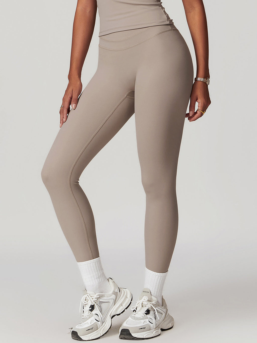 High Waist Leggings in Grey — Svelte Chic