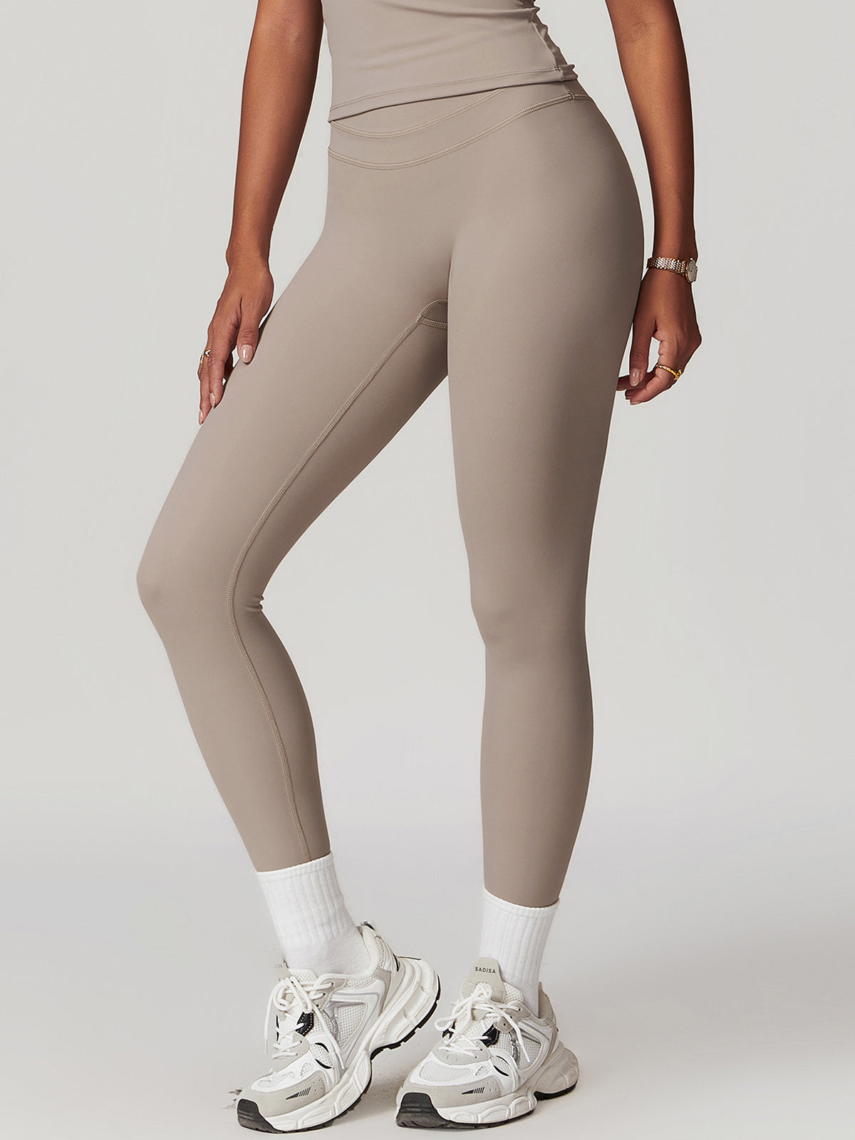 High Waist Leggings in Grey — Svelte Chic