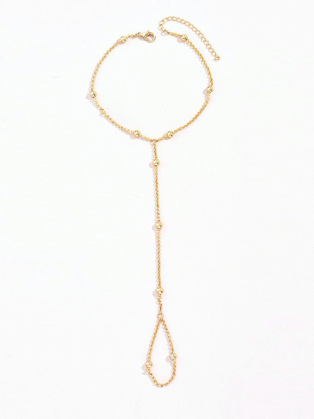 Bead Chain Hand Bracelet — Svelte Chic