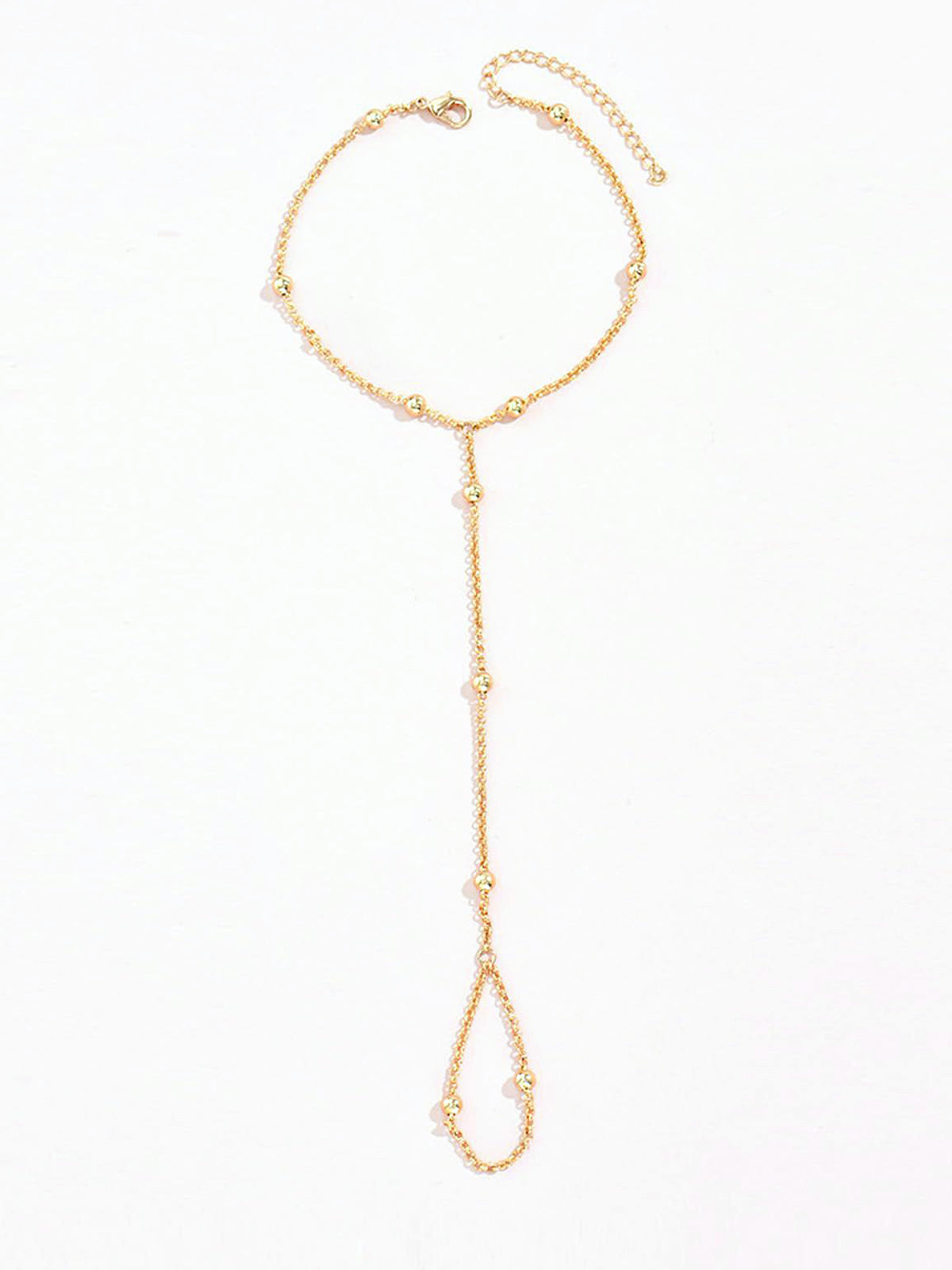 Bead Chain Hand Bracelet — Svelte Chic