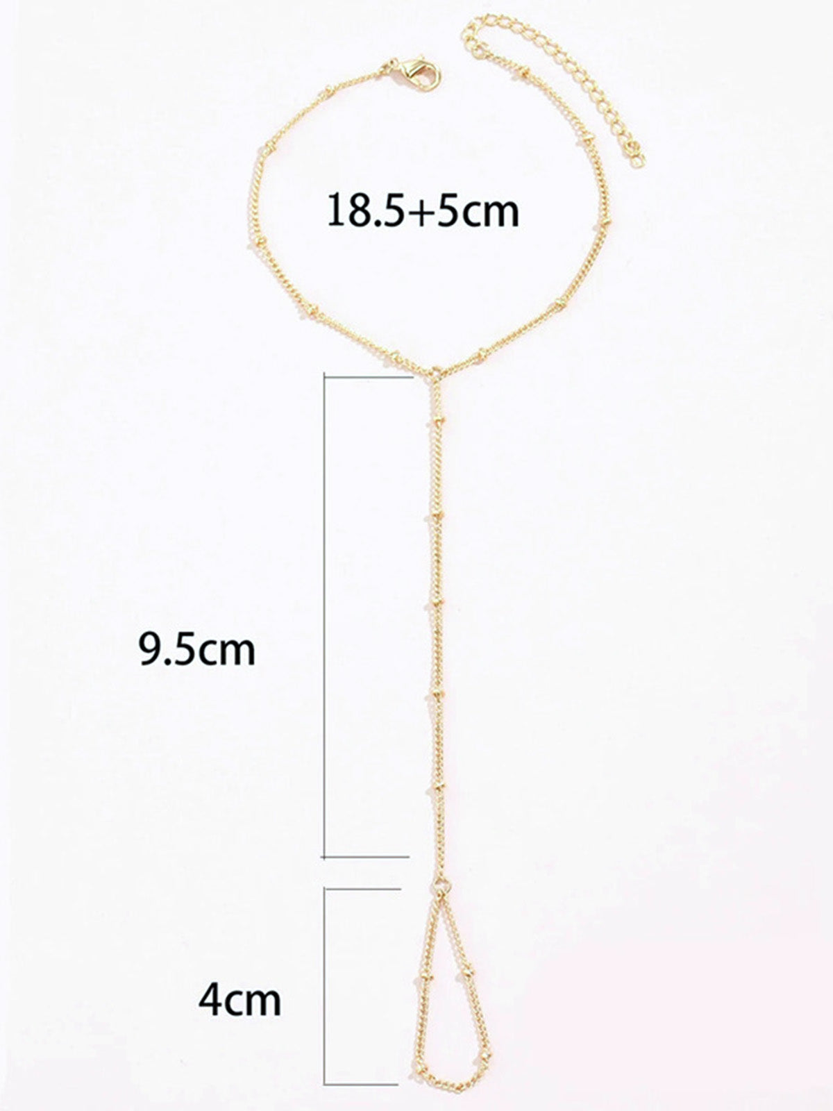 Bead Chain Hand Bracelet — Svelte Chic