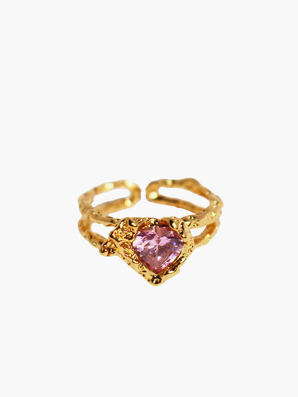 Heart Rhinestone Open Ring — Svelte Chic