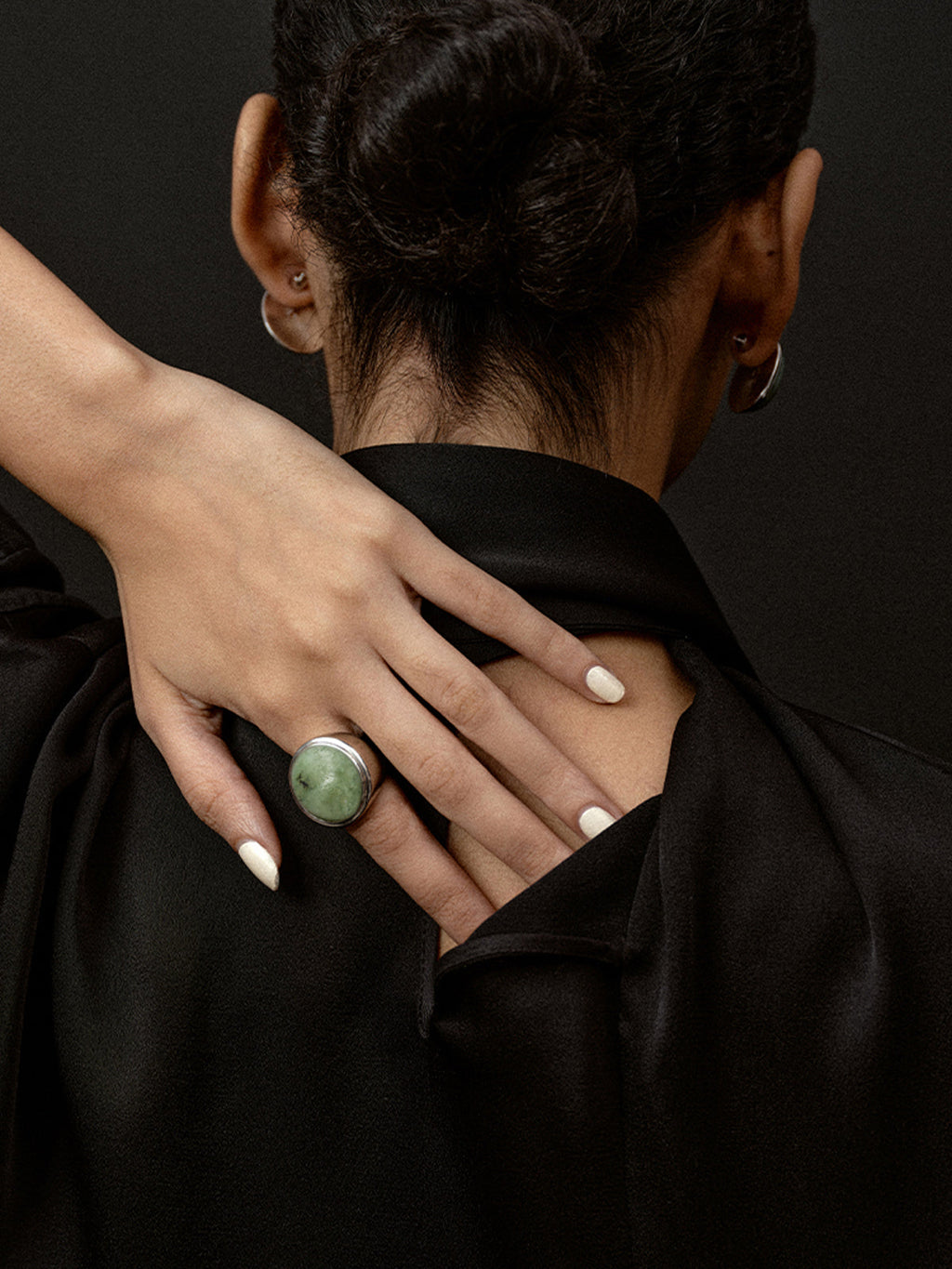 Spectrolite Ring in Moss Green — Svelte Chic