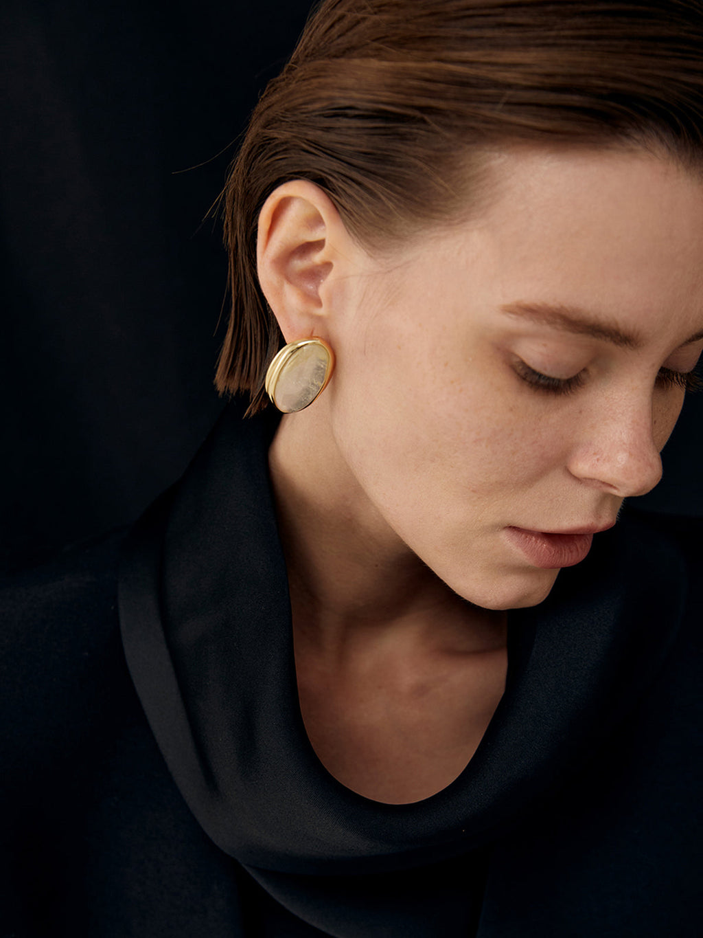 Yellow Crystal Stud Earrings — Svelte Chic