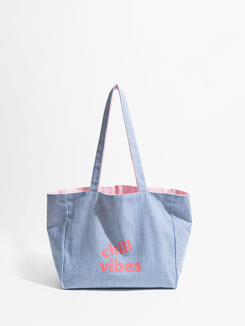 Reversible Canvas Tote in Pink — Svelte Chic
