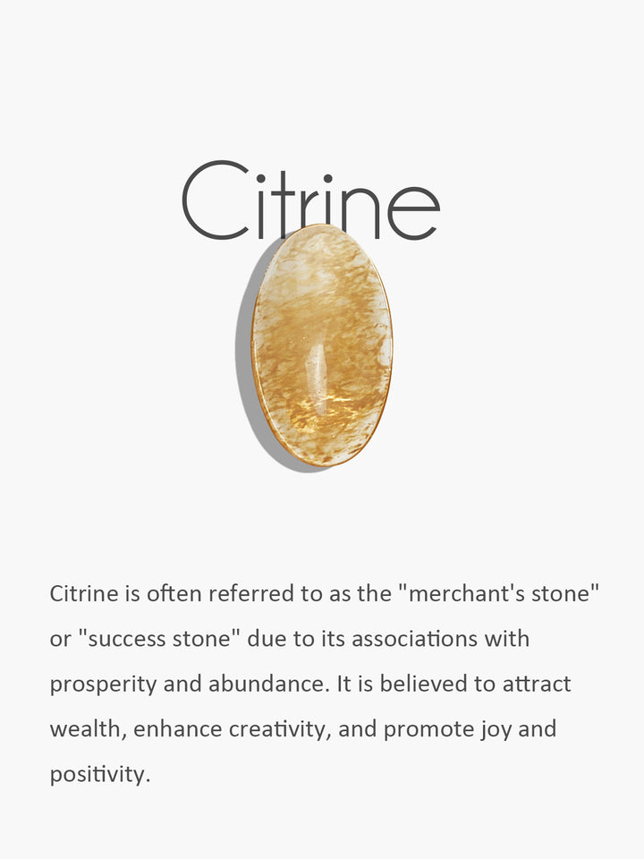 Siyah Oniks & Sarı Kristal Yüzük