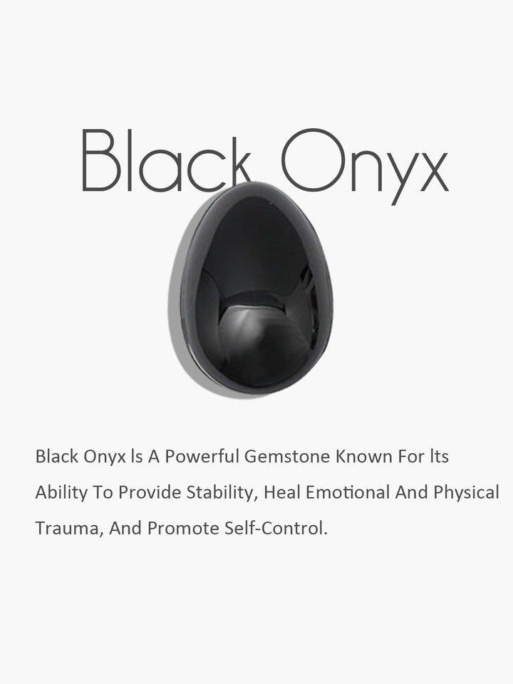 Siyah Oniks & Sarı Kristal Yüzük