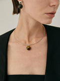 Tiger's Eye Choker in Brown — Svelte Chic