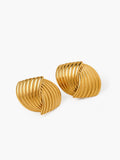 Chunky Twisted Earrings in Gold — Svelte Chic