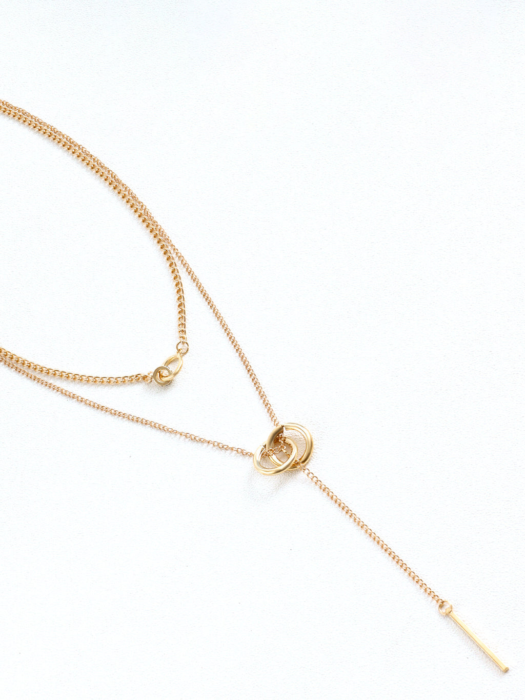 Double Circle Tassel Necklace — Svelte Chic