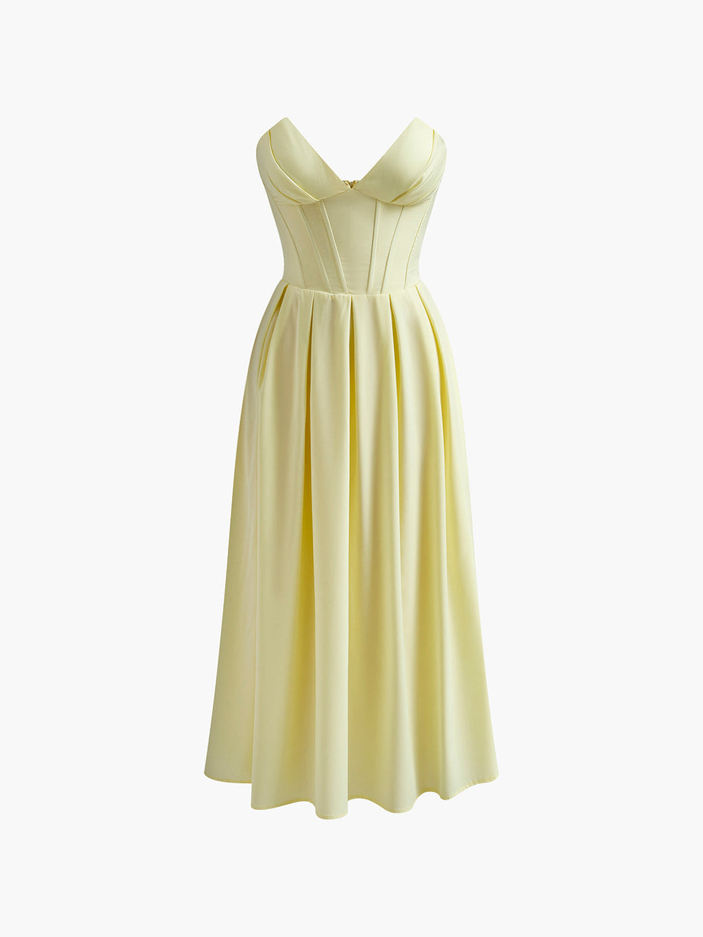 Clara Midi Dress in Yellow — Svelte Chic
