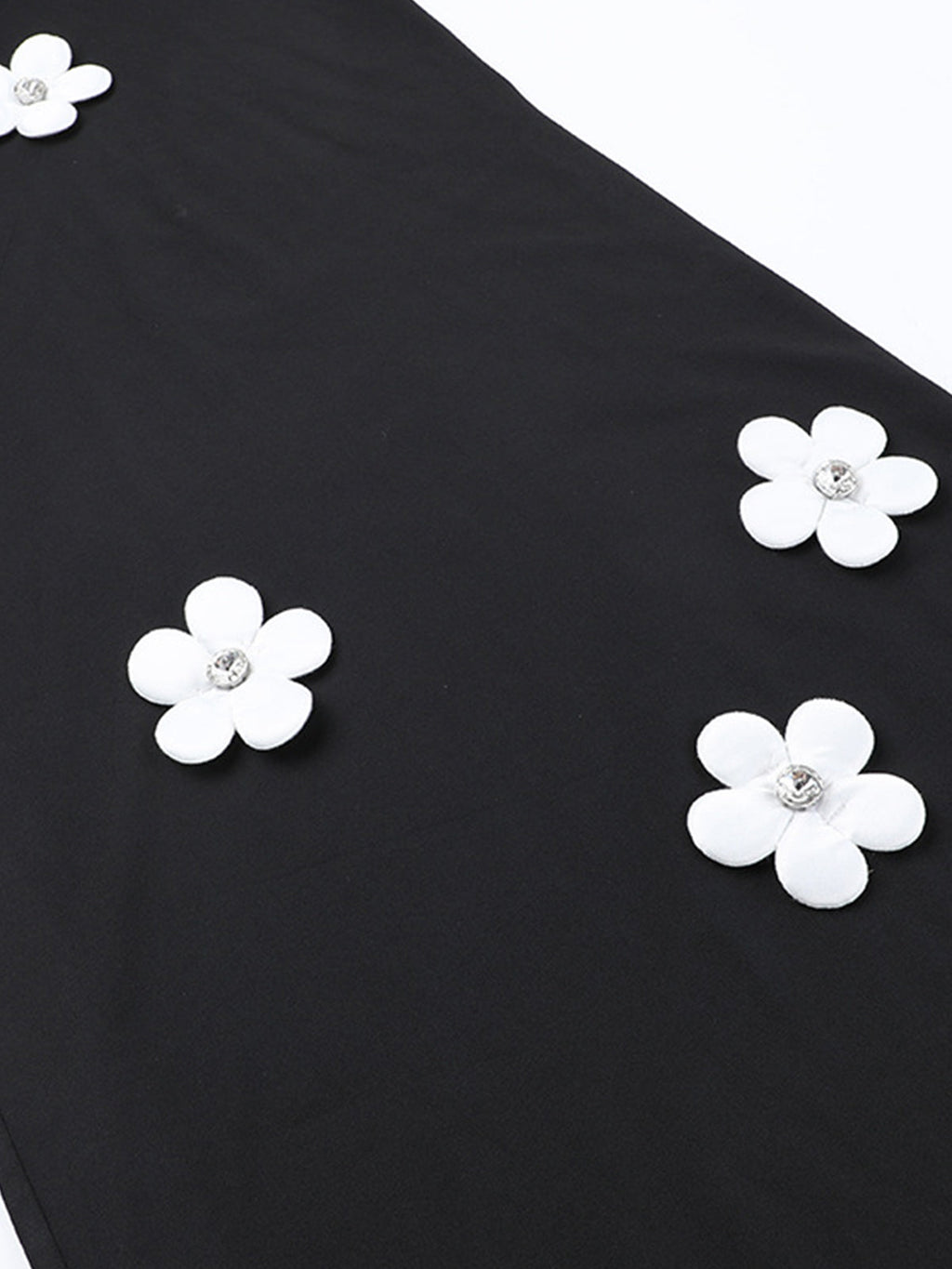 Mock Neck 3D Flower Cutout Maxi Dress — Svelte Chic
