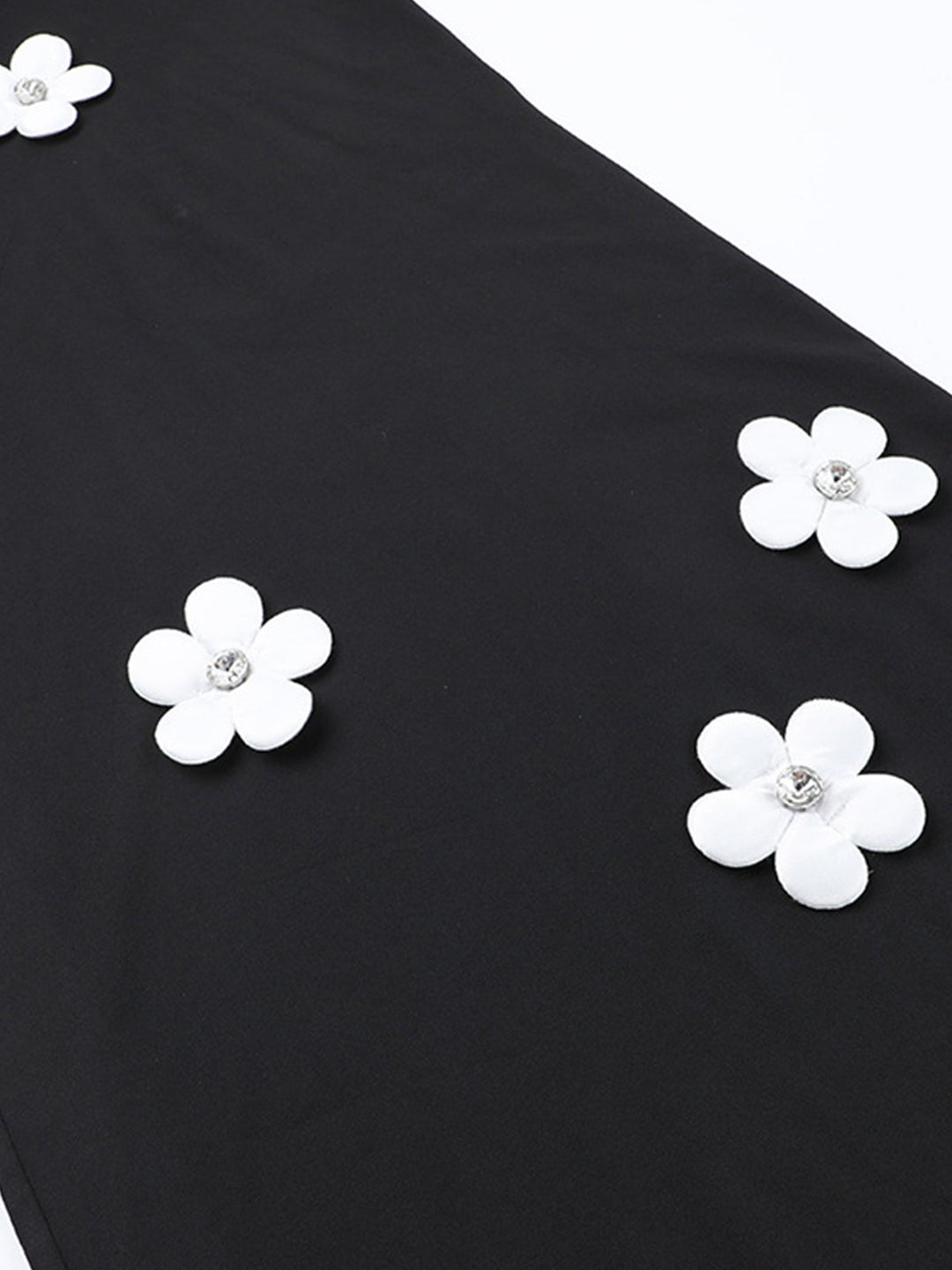 Вечерна рокля с 3D цветен разрез и имитация на деколтето