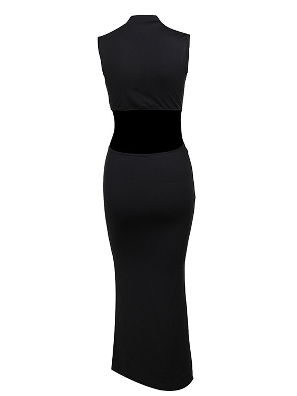 Mock Neck 3D Flower Cutout Maxi Dress — Svelte Chic