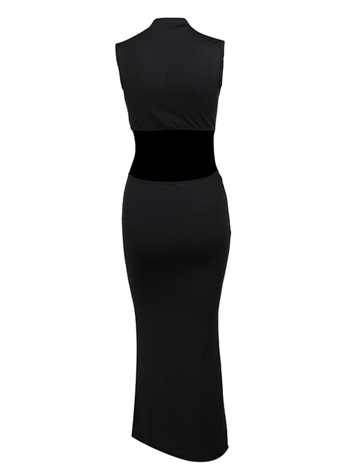 Mock Neck 3D Flower Cutout Maxi Dress — Svelte Chic