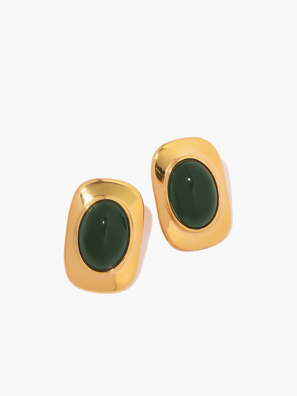Vintage Cat's Eye Stone Earrings — Svelte Chic