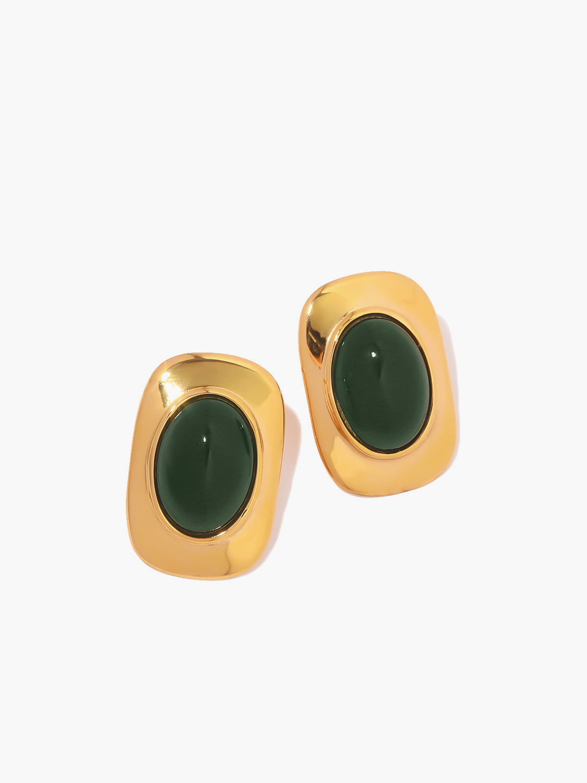 Vintage Cat's Eye Stone Earrings — Svelte Chic