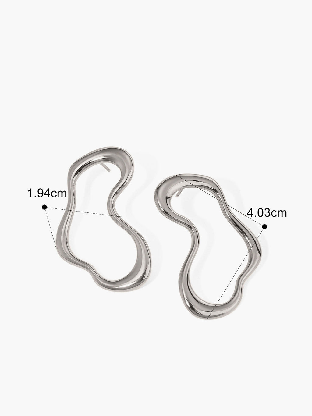 Irregular Metal Stud Earrings — Svelte Chic