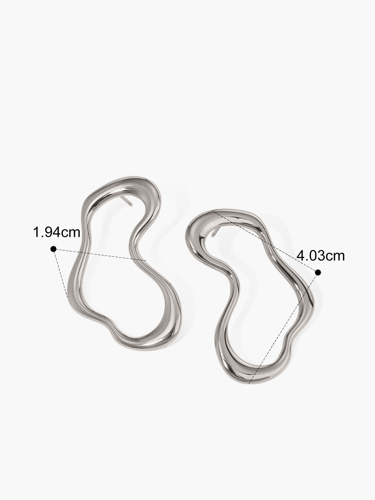 Irregular Metal Stud Earrings — Svelte Chic