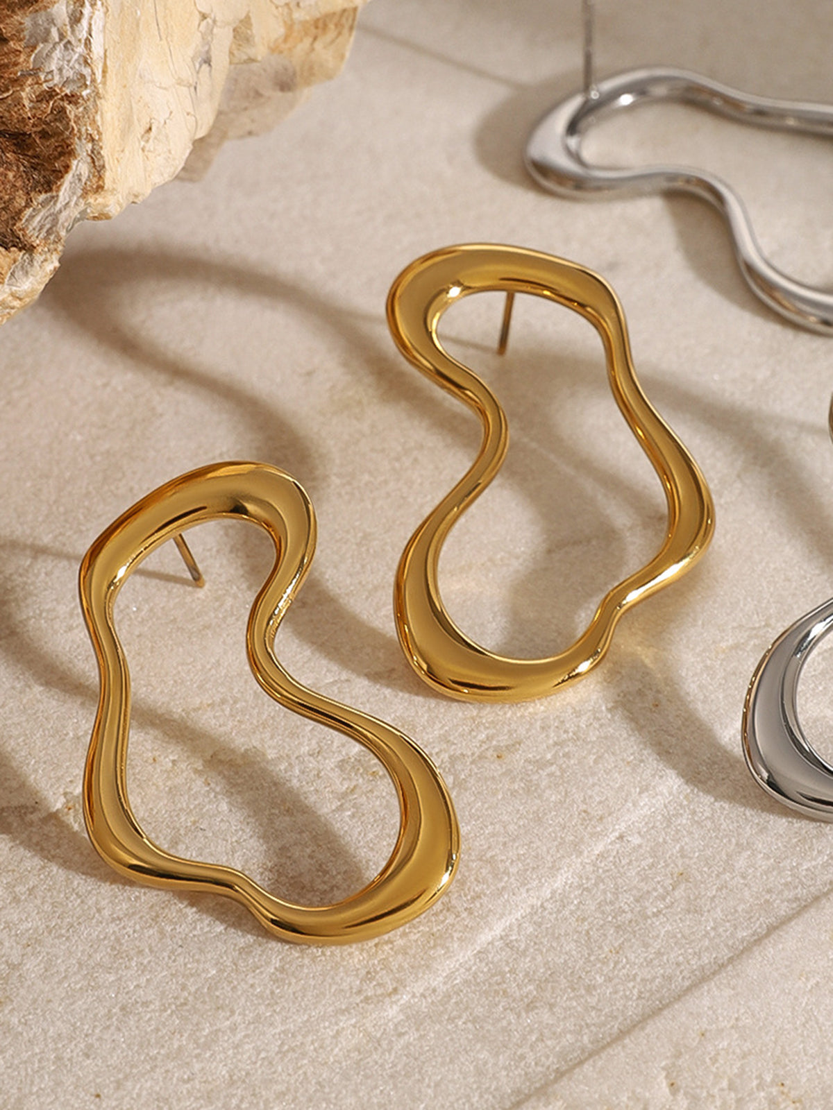 Irregular Metal Stud Earrings — Svelte Chic
