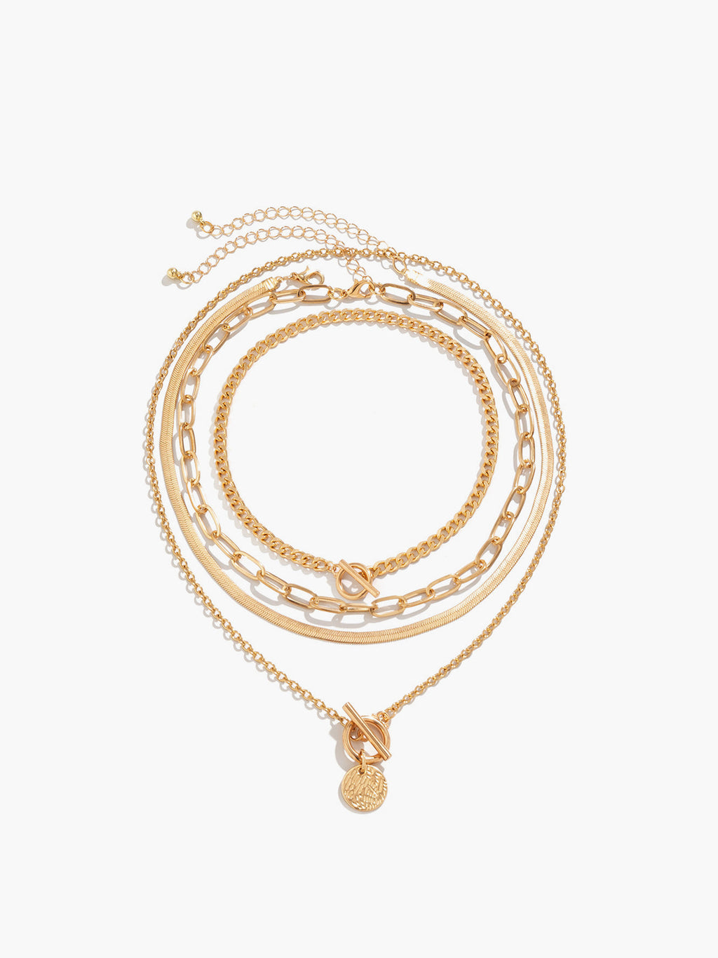 Chunky Layering Necklace Set, 4 Pieces — Svelte Chic