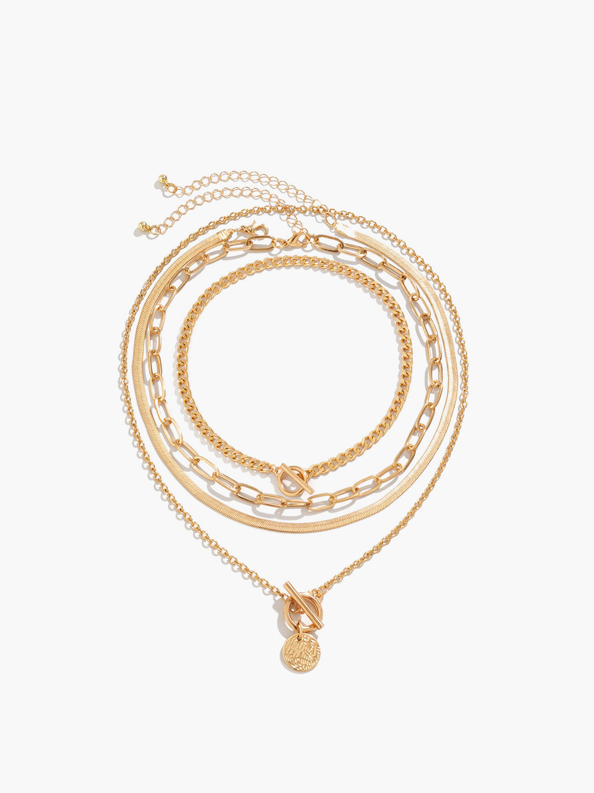 Chunky Layering Necklace Set, 4 Pieces — Svelte Chic