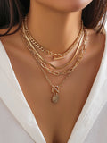 Chunky Layering Necklace Set, 4 Pieces in Gold — Svelte Chic