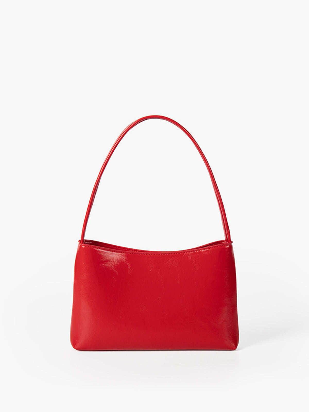 Short Handle Shoulder Bag in Red — Svelte Chic