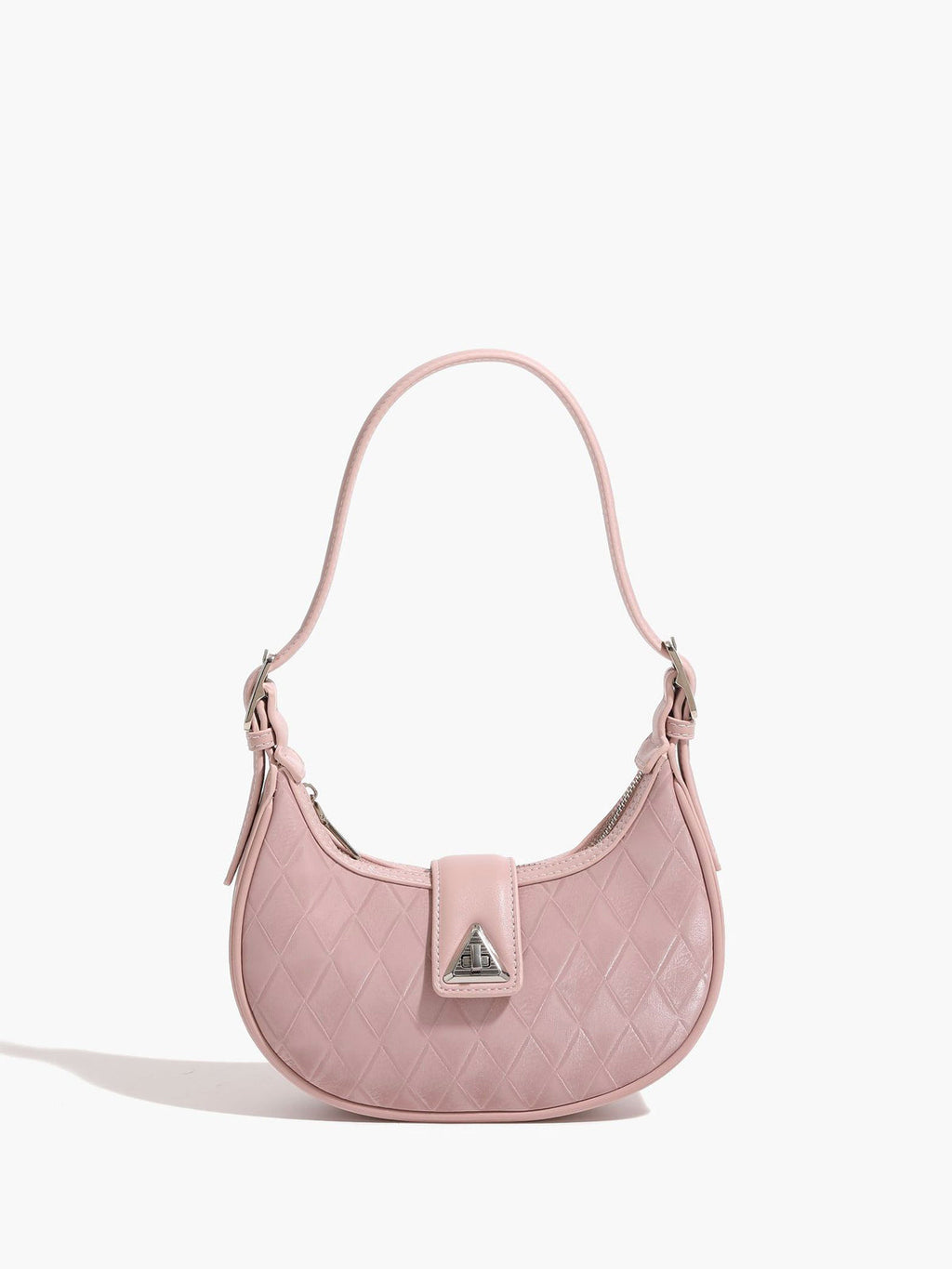 Diamanté Crescent Bag in Pink — Svelte Chic