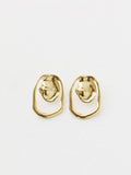 Stone Edge Earrings in Gold — Svelte Chic