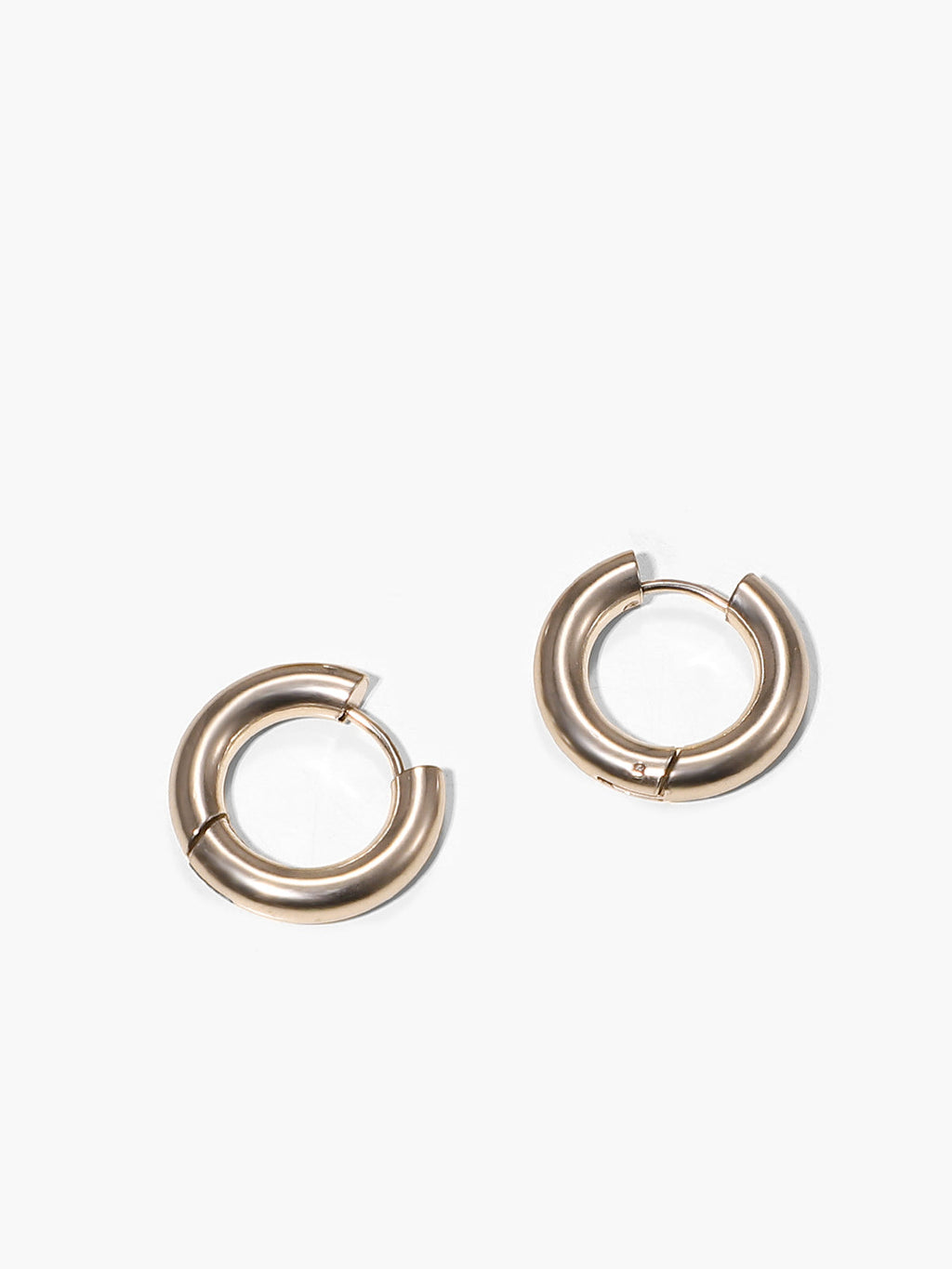 Two-Tone Spliced Hoop Earrings in Silver — Svelte Chic