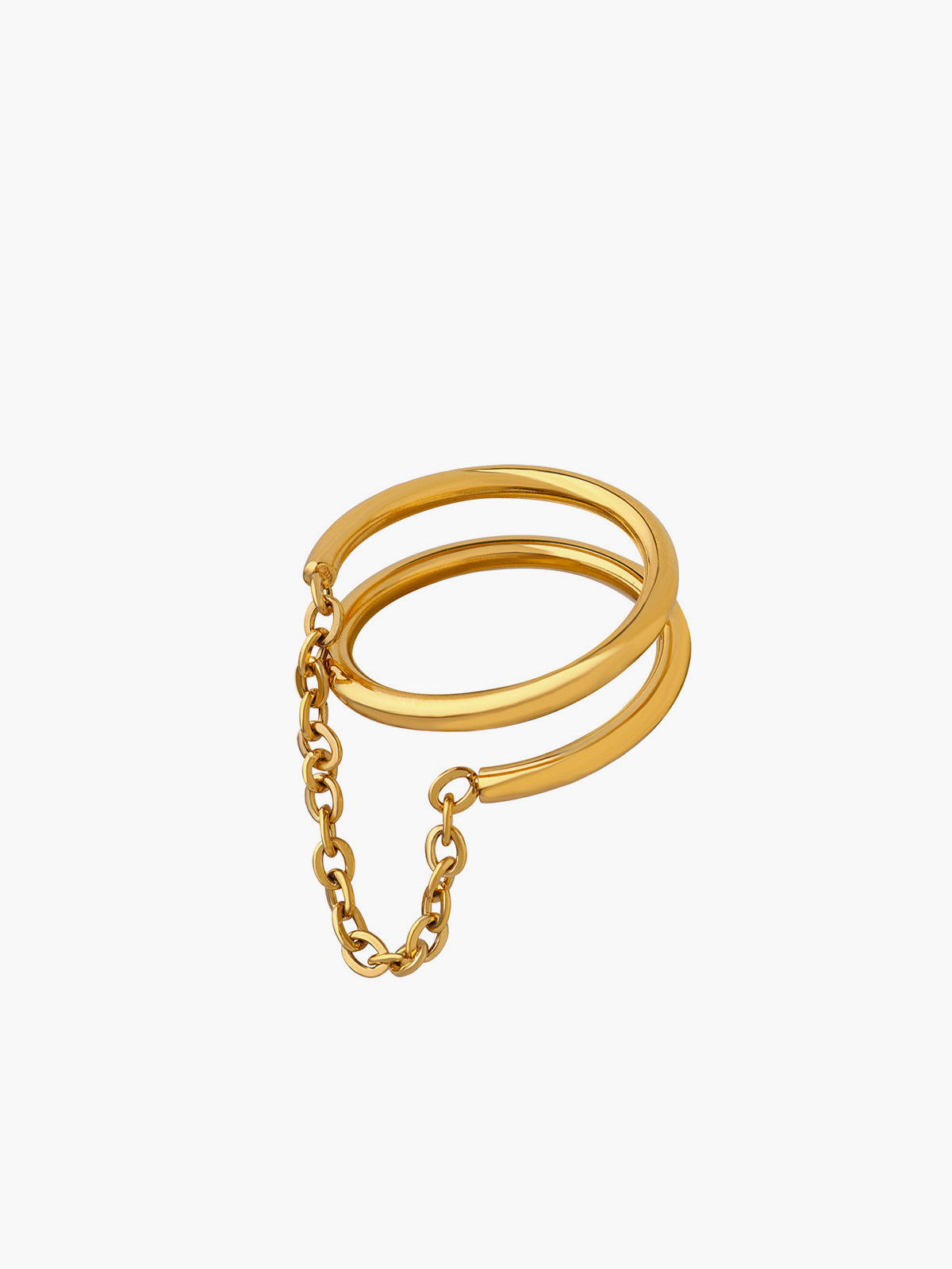 Double Layer Chain Ring — Svelte Chic