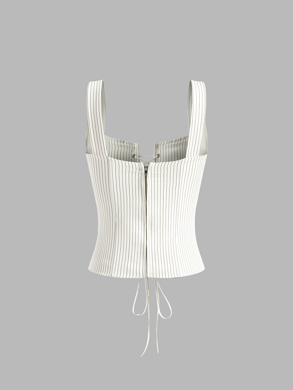 Pinstripe Zip Cami Top — Svelte Chic