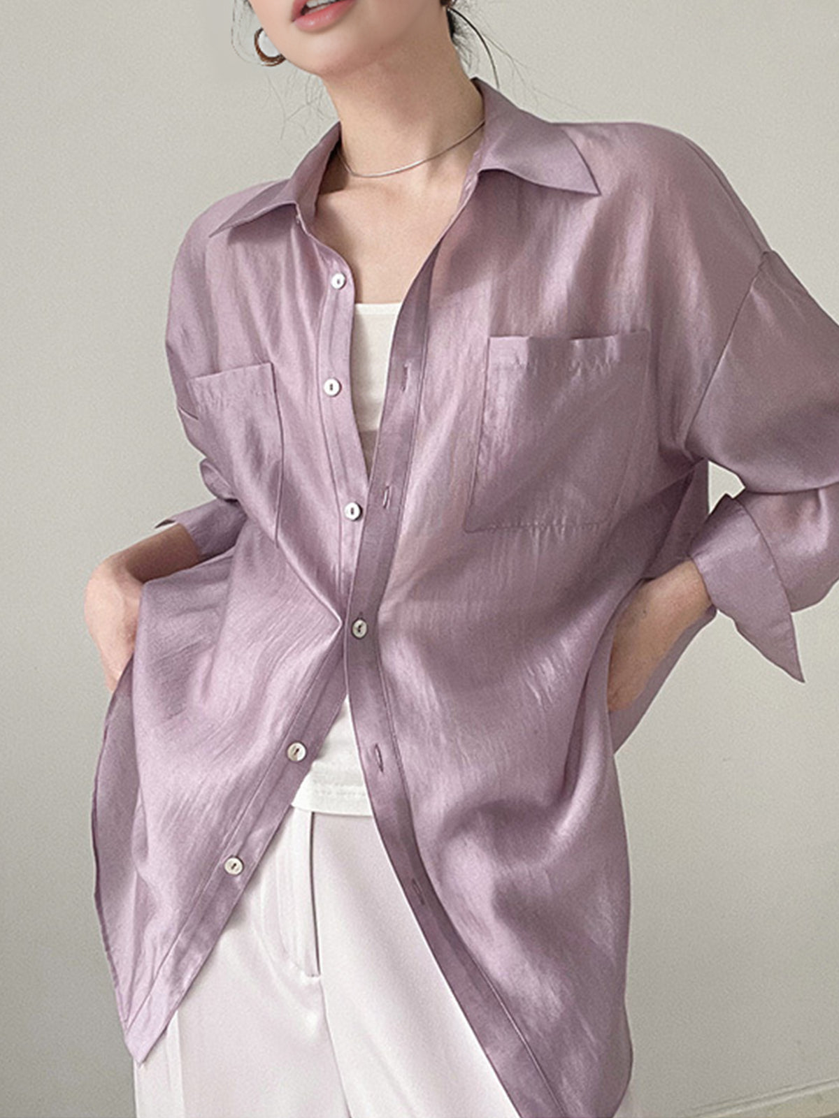 Draped Fine Shirt — Svelte Chic