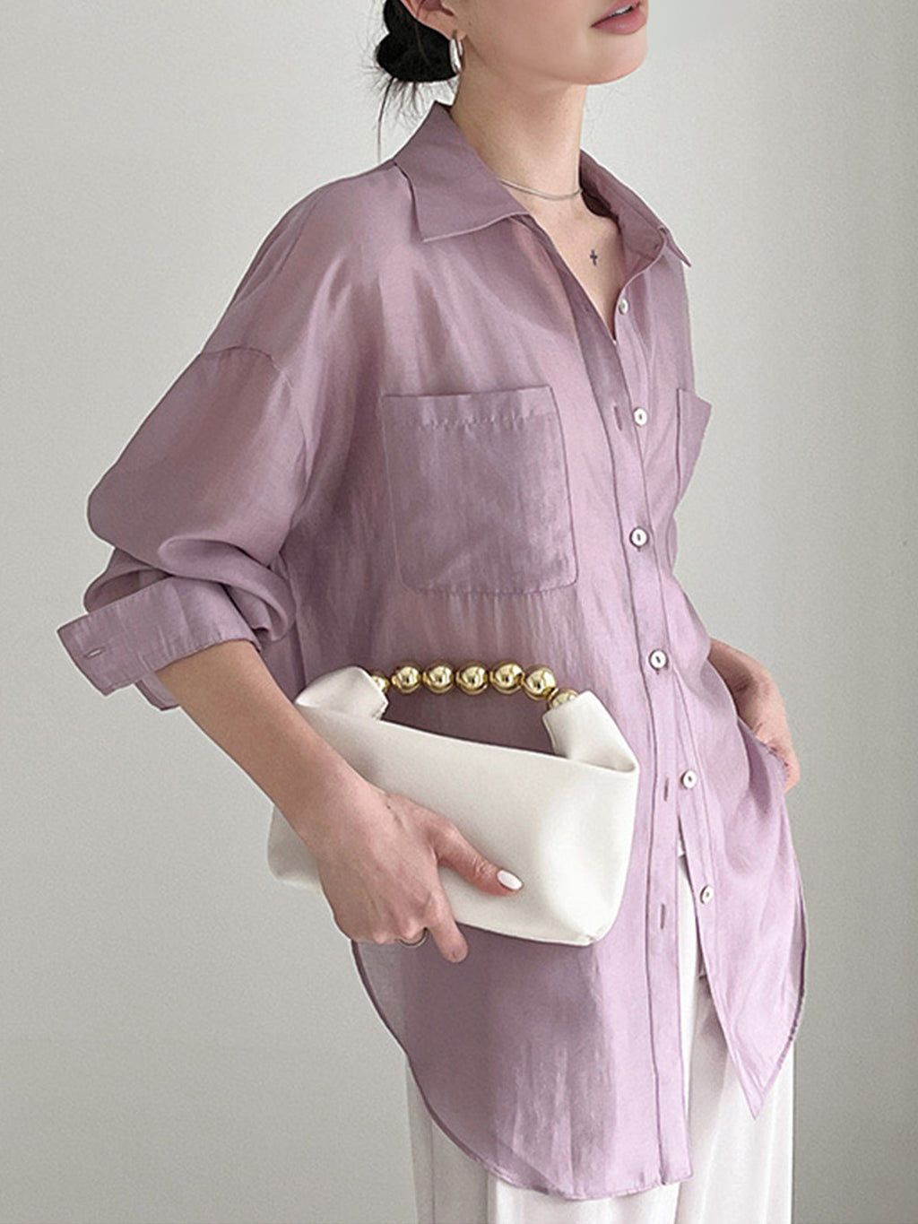 Draped Fine Shirt — Svelte Chic