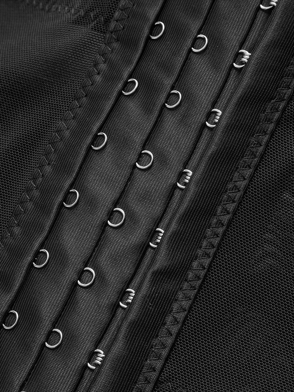 Mesh Sheer Piping Corset Top — Svelte Chic