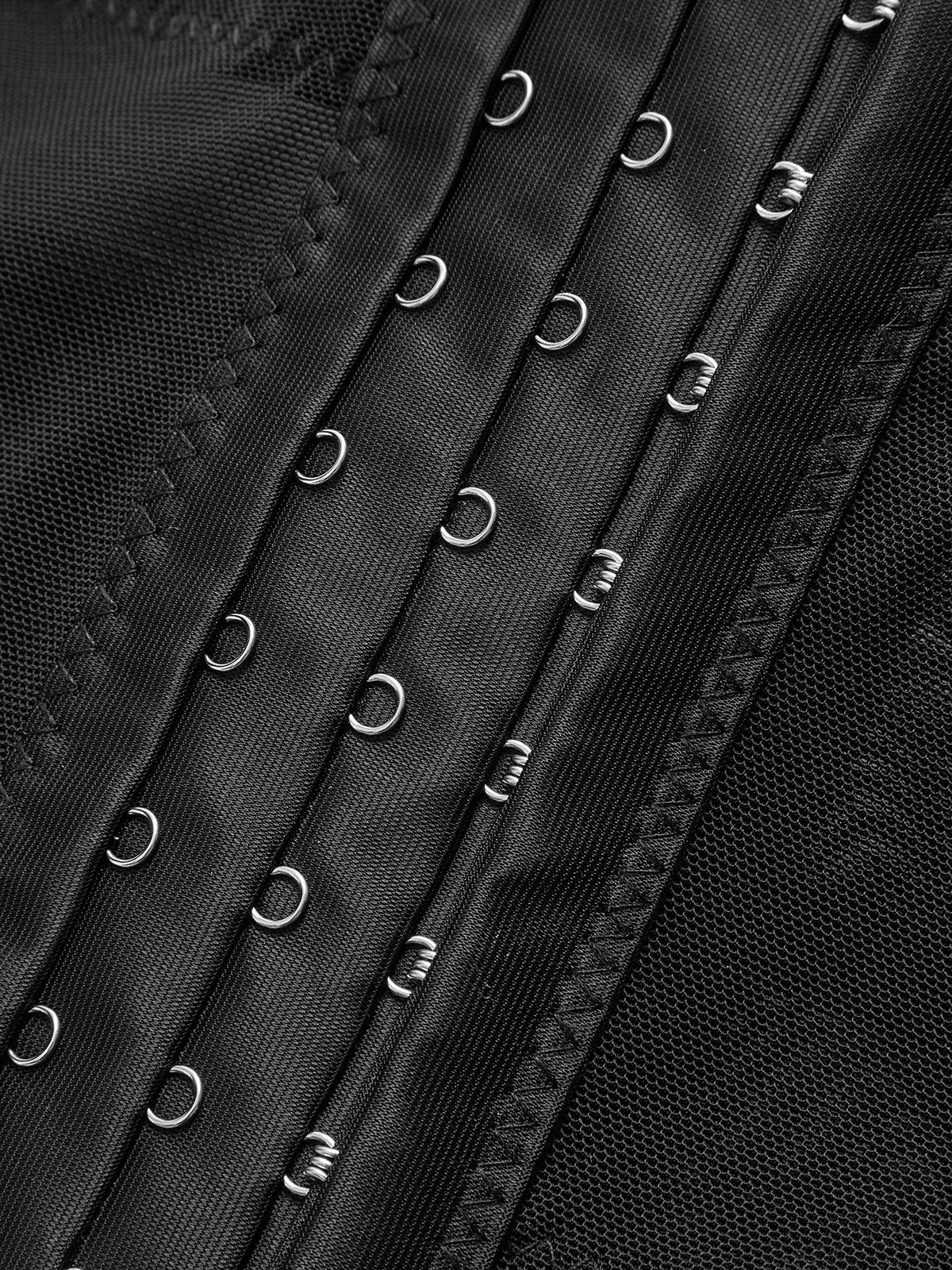 Mesh Sheer Piping Corset Top — Svelte Chic