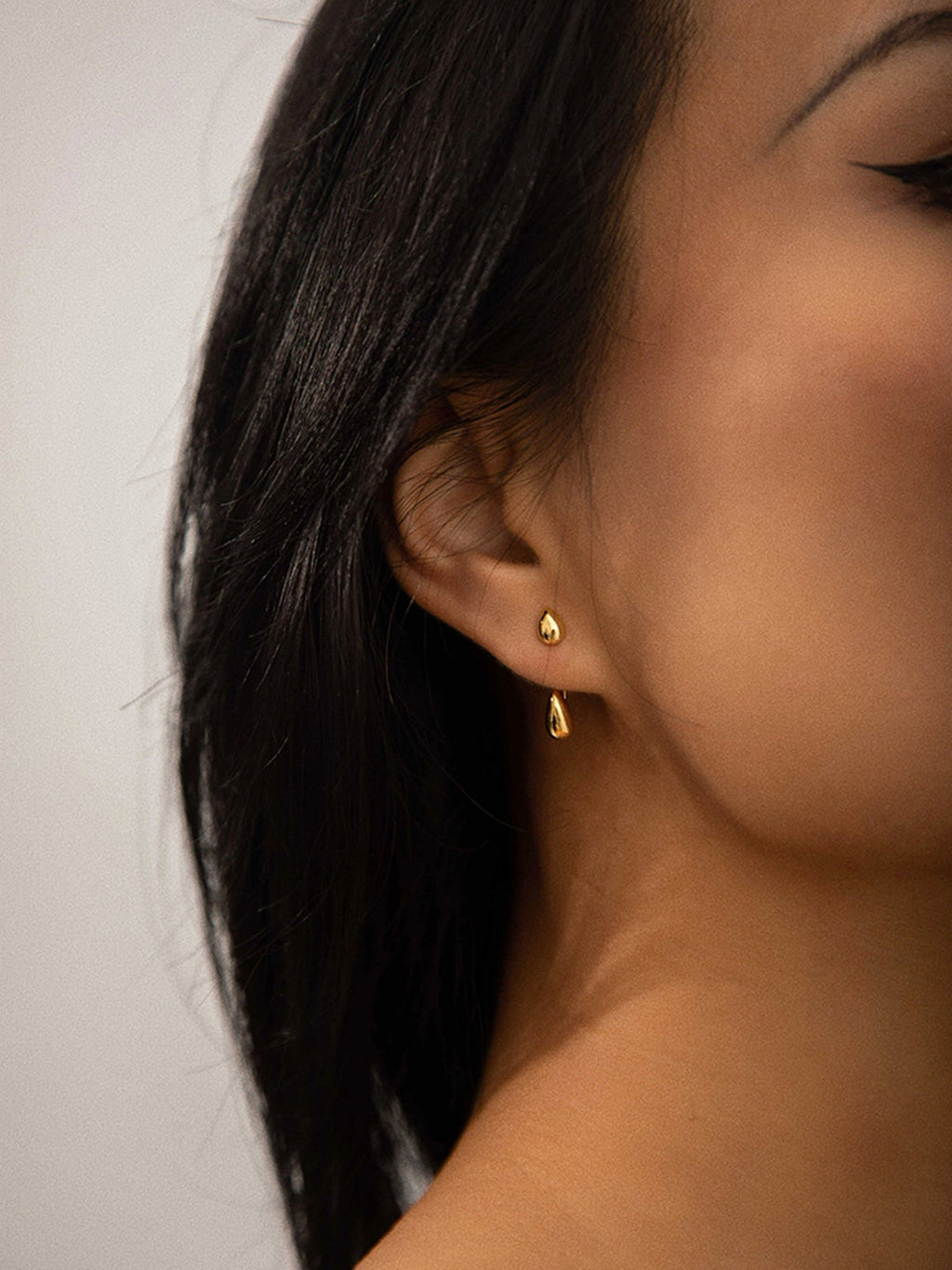 Double Water Drop Stud Earrings — Svelte Chic