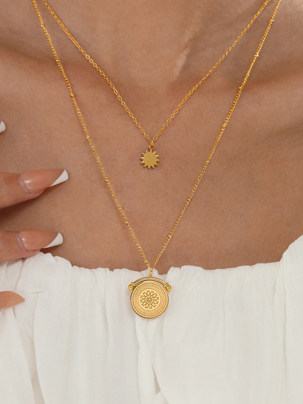 Mandala Double Layer Necklace — Svelte Chic