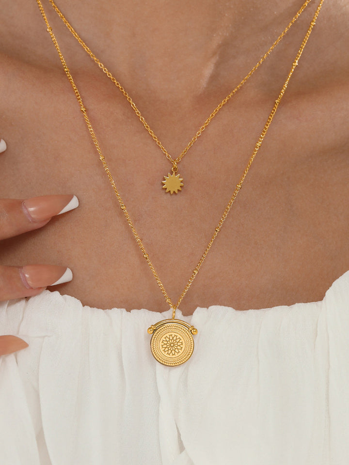 Mandala Çift Katlı Kolye Kolye