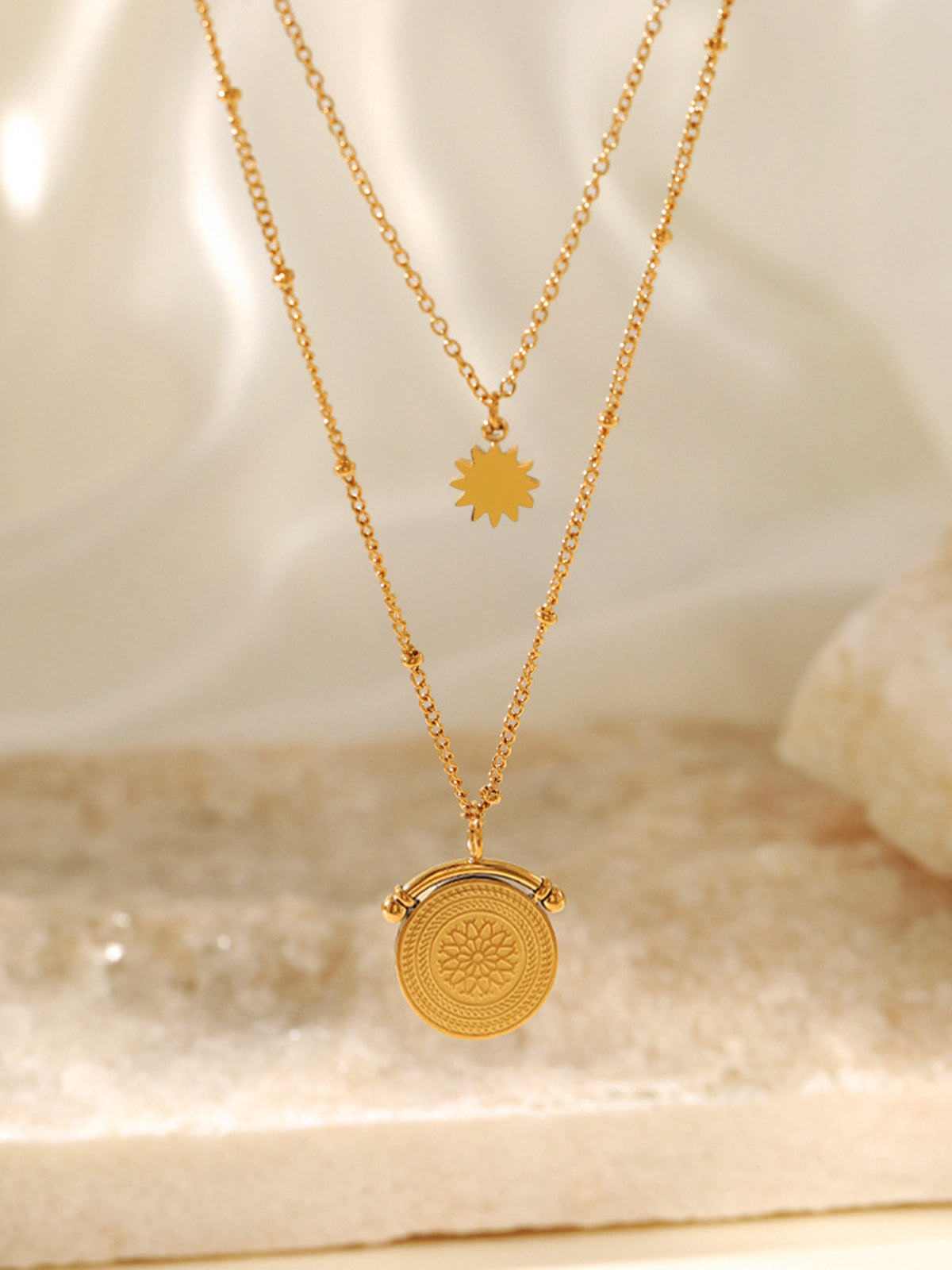 Mandala Double Layer Necklace — Svelte Chic