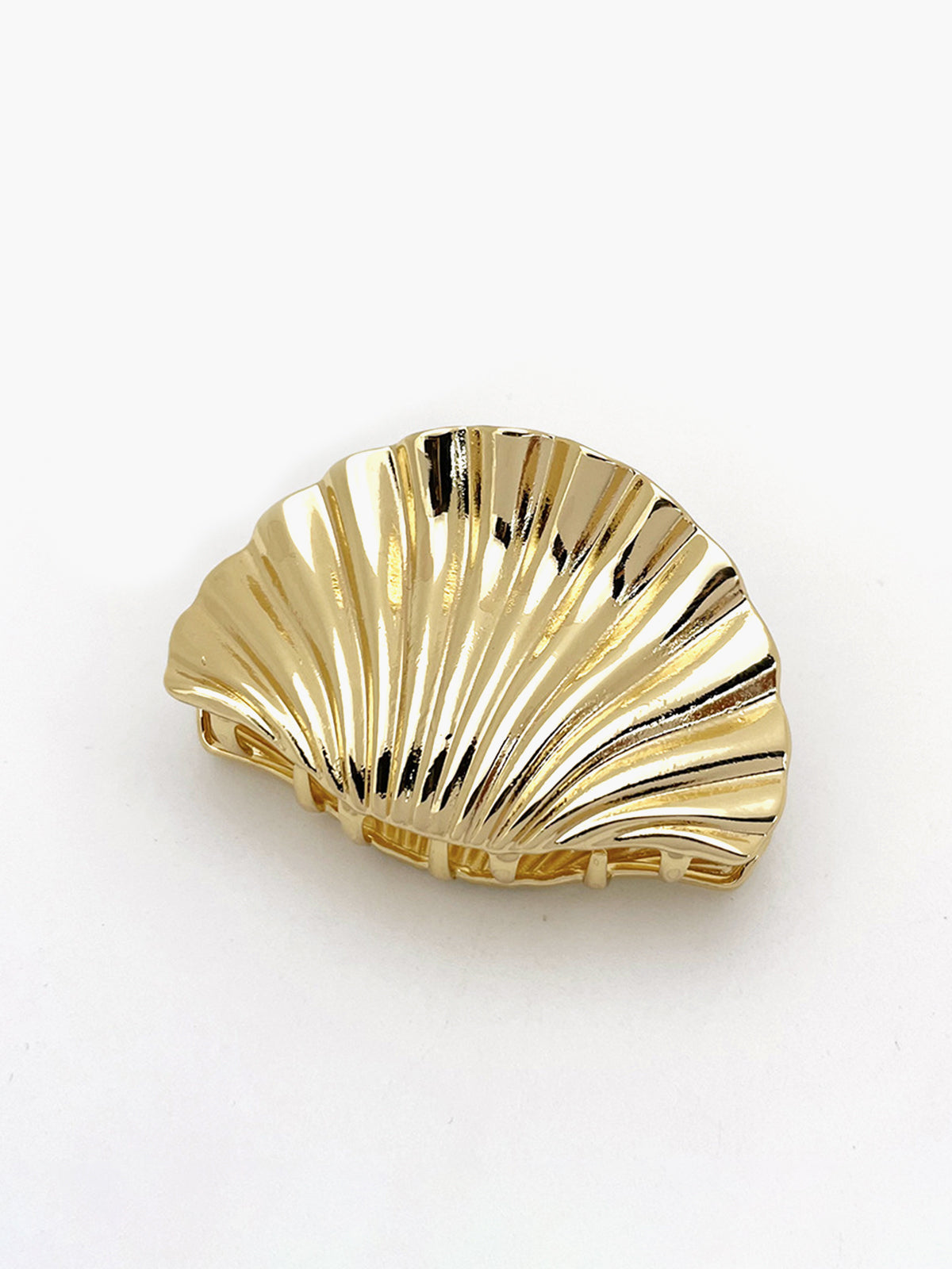 Shell Hair Claw in Gold in Gold — Svelte Chic