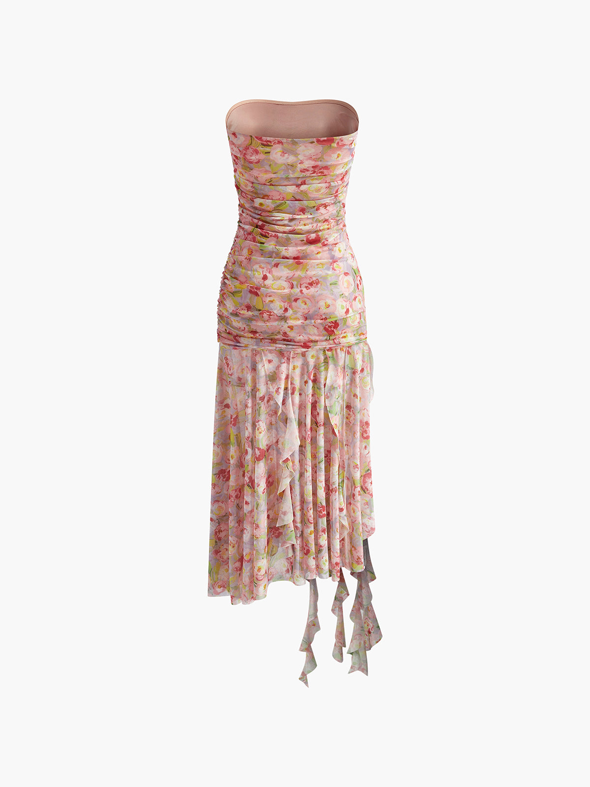 Mesh Ruffle Cami Midi Dress — Svelte Chic