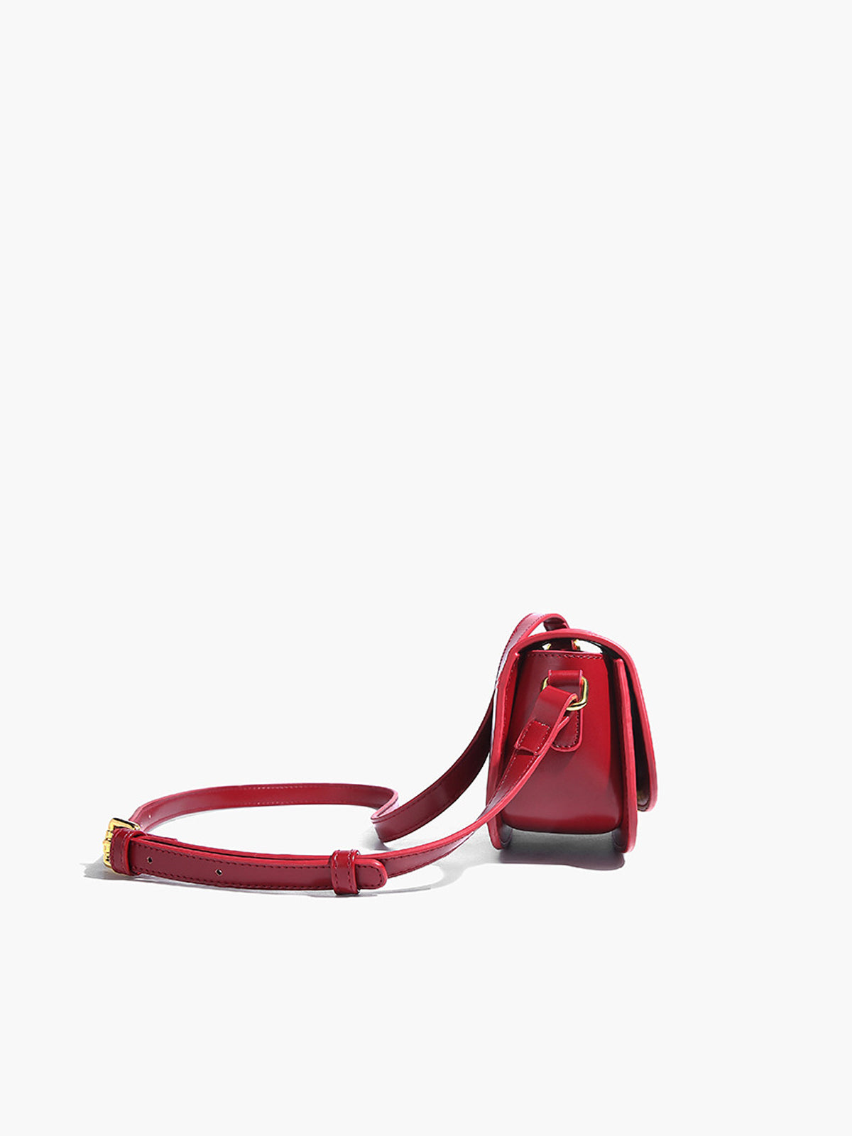 Soft Buckle Glossy Crossbody Bag — Svelte Chic