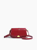 Soft Buckle Glossy Crossbody Bag in Red — Svelte Chic
