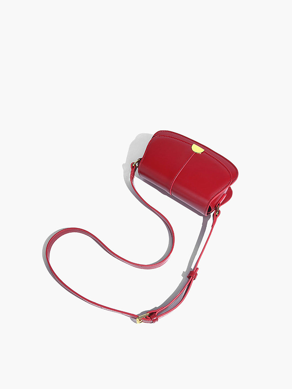 Soft Buckle Glossy Crossbody Bag — Svelte Chic