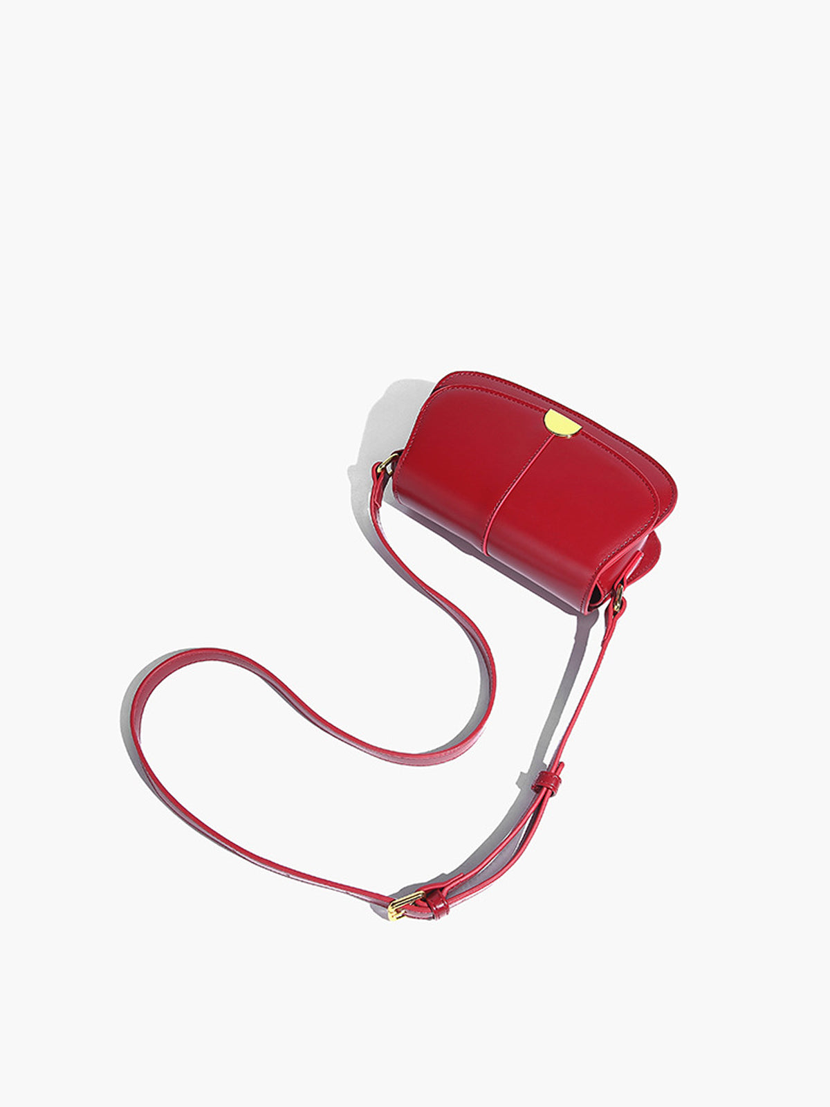 Soft Buckle Glossy Crossbody Bag — Svelte Chic