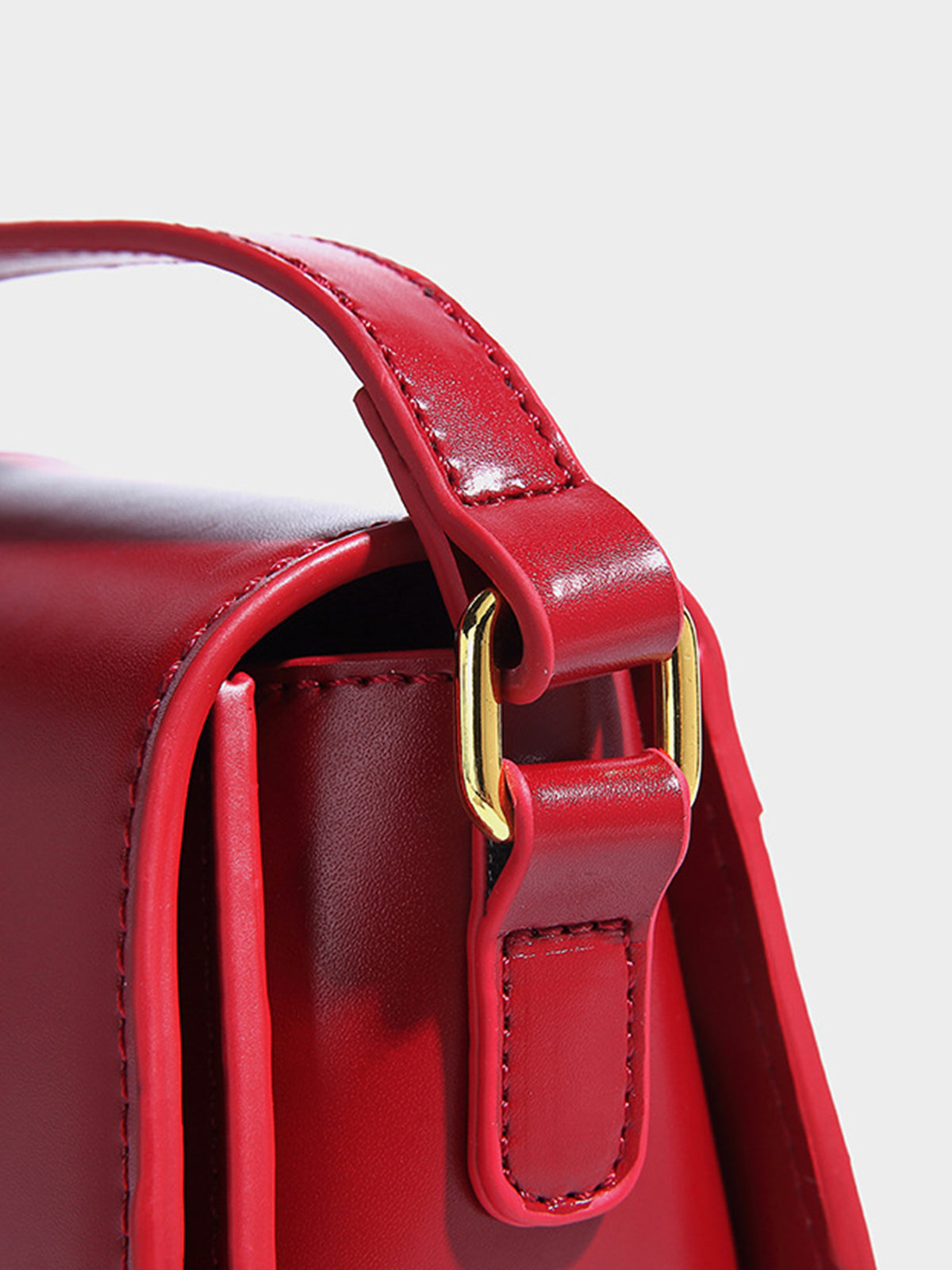 Soft Buckle Glossy Crossbody Bag — Svelte Chic