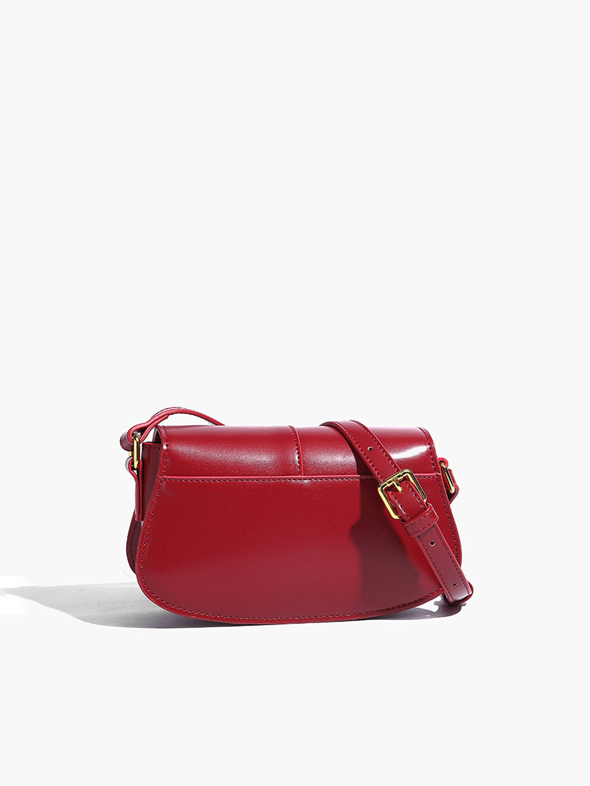 Soft Buckle Glossy Crossbody Bag — Svelte Chic