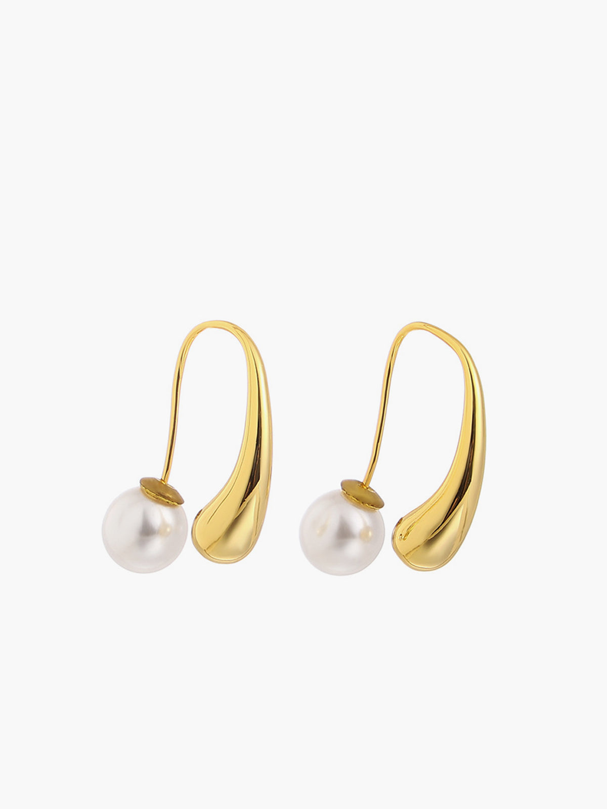 Lantern Pearl Earrings in Gold — Svelte Chic